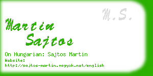 martin sajtos business card